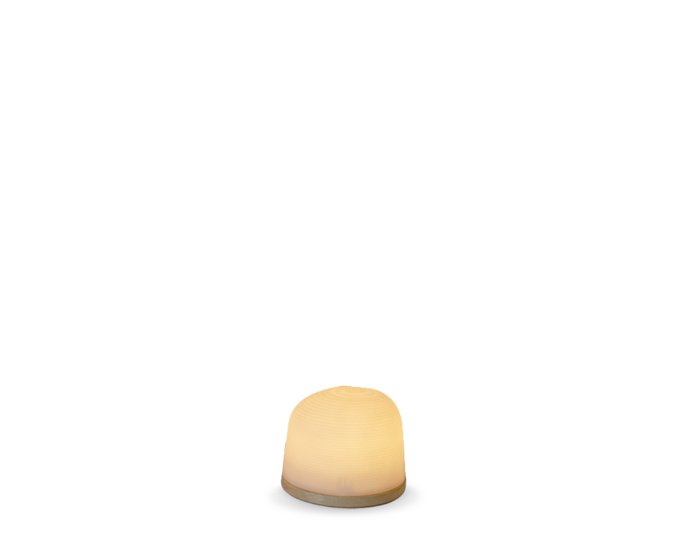 Fondant Small sfeerlamp gerecycleerd op Eik | H 7,5 cm x Ø 9,6 cm