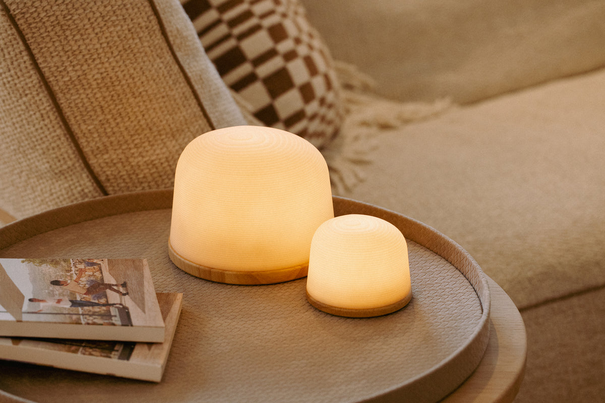 Fondant Large sfeerlamp gerecycleerd op Eik | H 12,6 cm x Ø 16,2 cm
