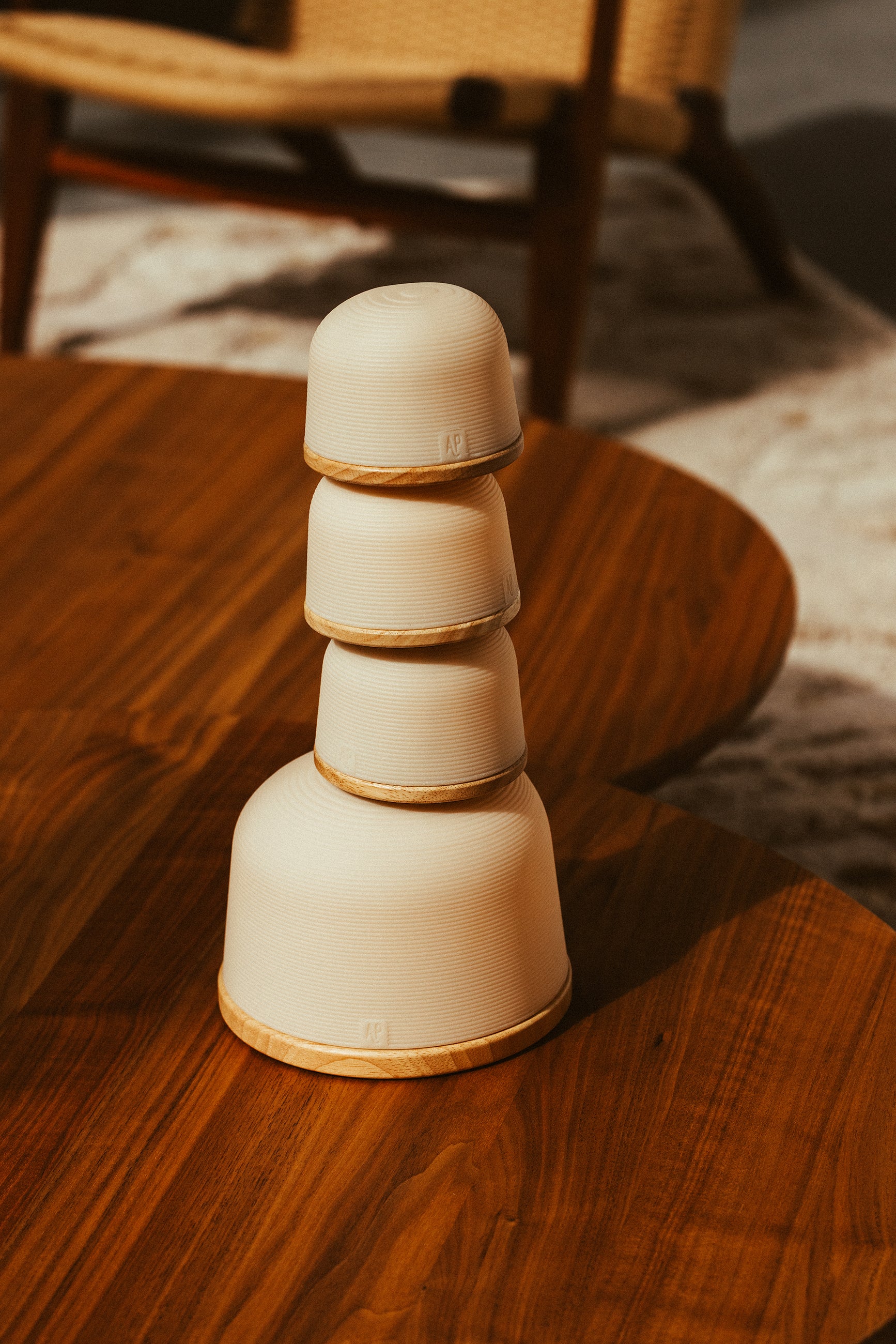 Fondant Large sfeerlamp gerecycleerd op Eik | H 12,6 cm x Ø 16,2 cm