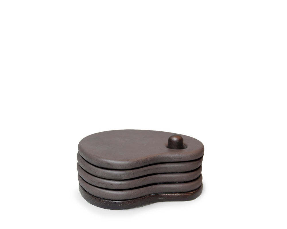 Fondant Coaster Set/4 | AARDE | H 5 x10 x 8,6 cm