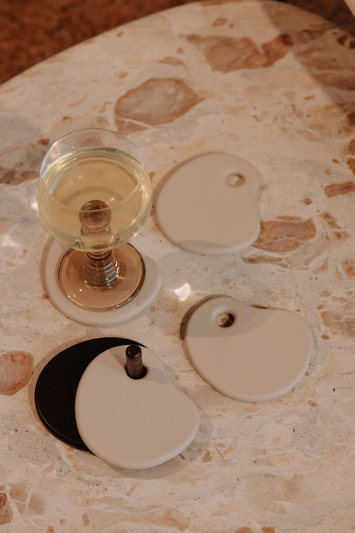Fondant Coaster Set/4  | ZAND | H 5 x10 x 8,6 cm