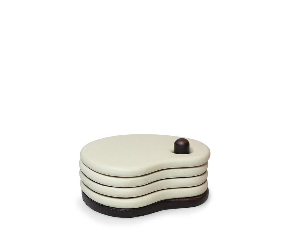 Fondant Coaster Set/4  | ZAND | H 5 x10 x 8,6 cm