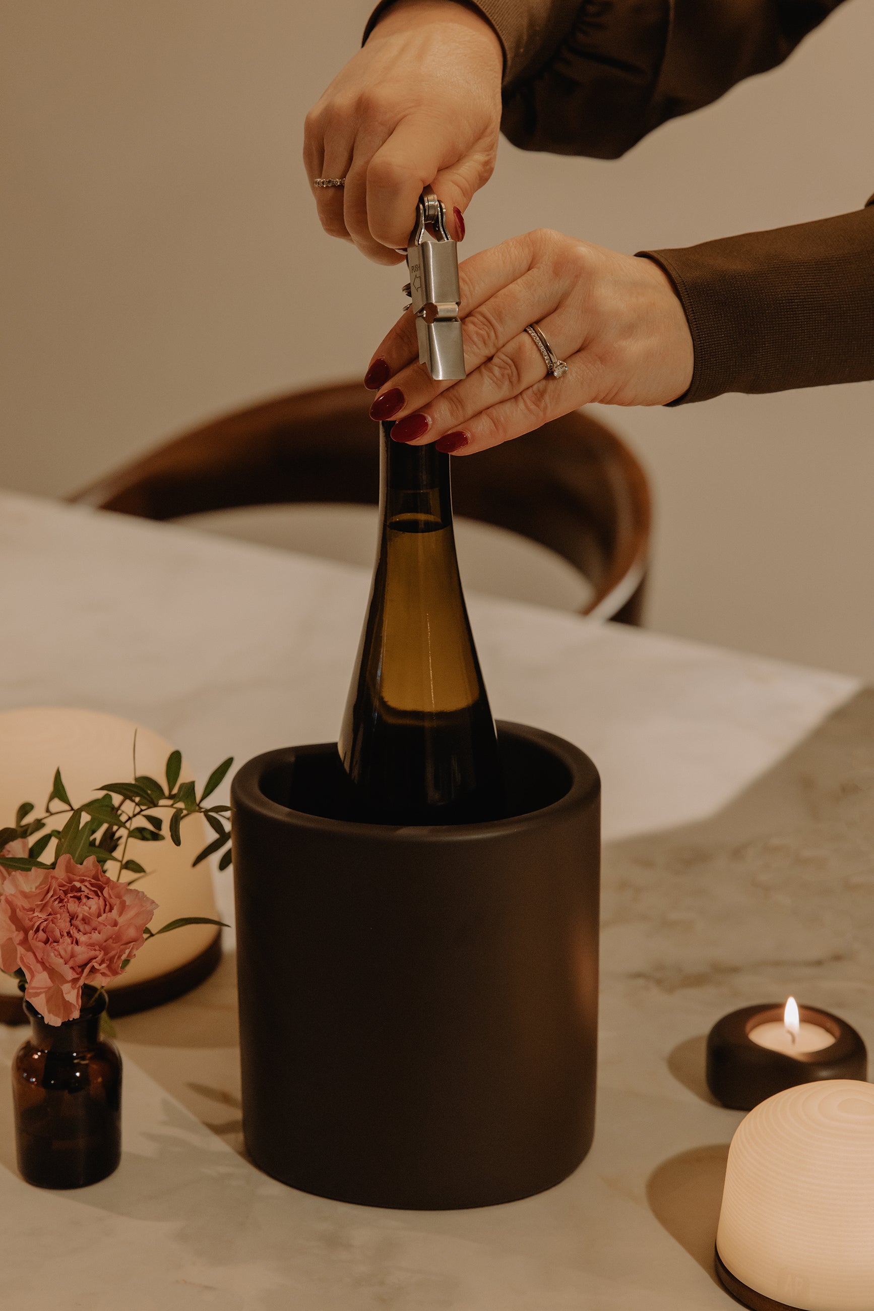 Fondant Wine cooler | AARDE | H 18 x12,5 x 15  cm