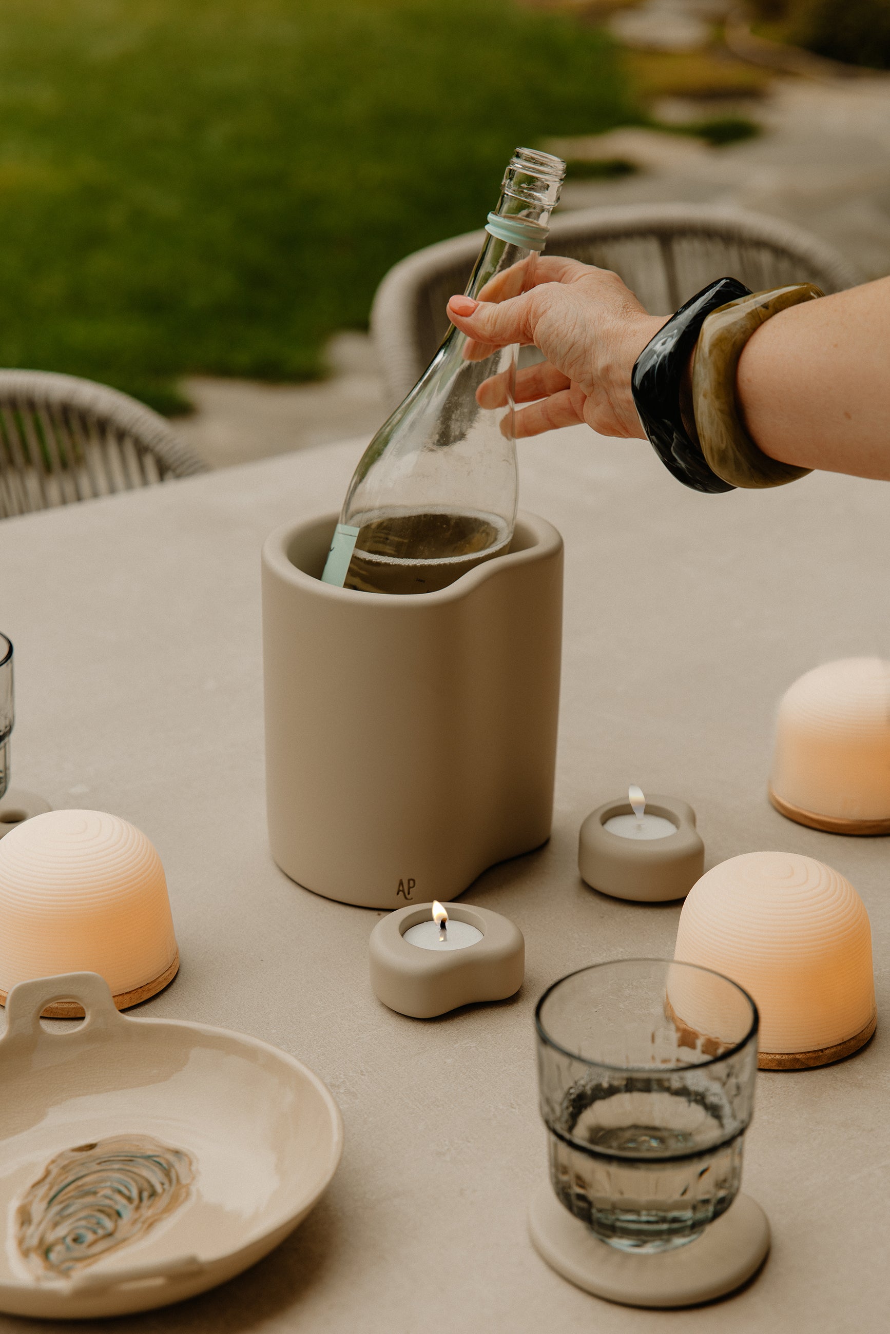 Fondant Wine cooler | ZAND | H 18 x12,5 x 15  cm