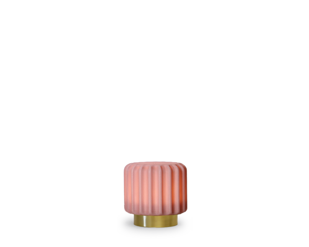 Dentelles 9 licht USB recharge FRAISE/GOUD | 9 cm x Ø 9 cm