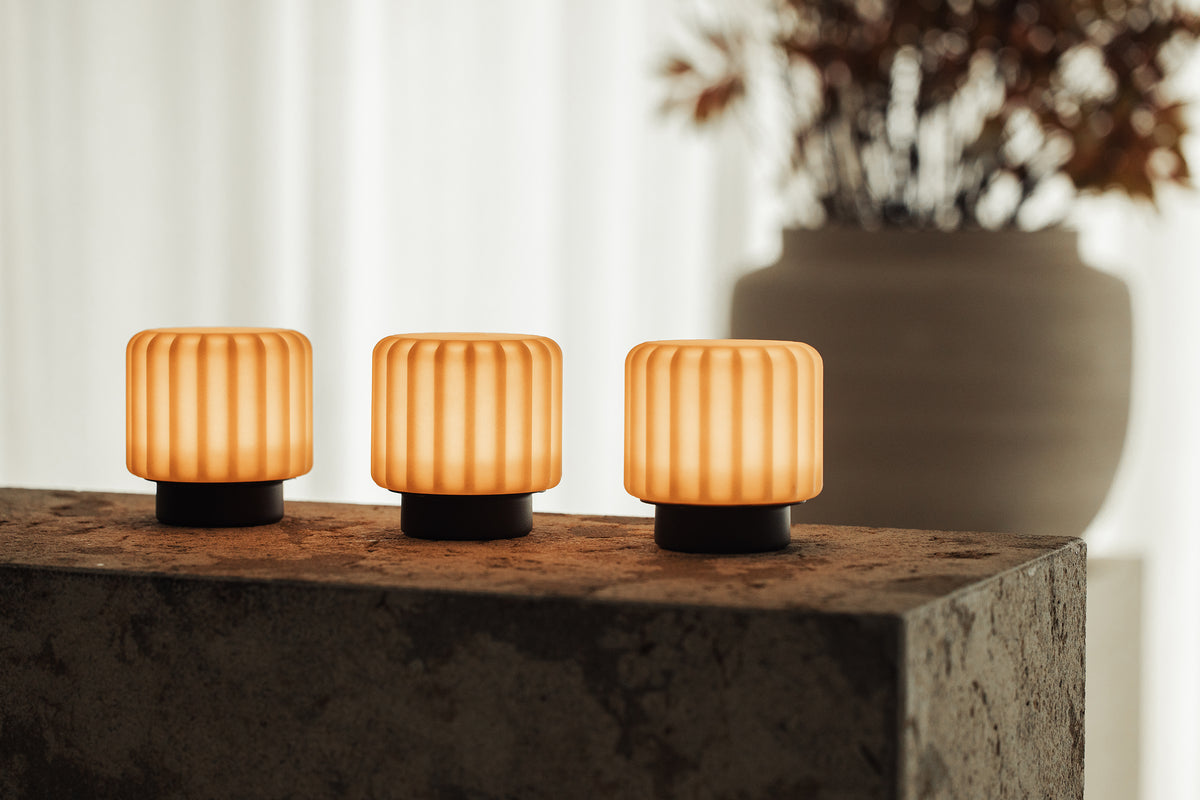Dentelles 9 licht Multi Kelvin Recycled AARDE Set/3 | 9 cm x Ø 9 cm.