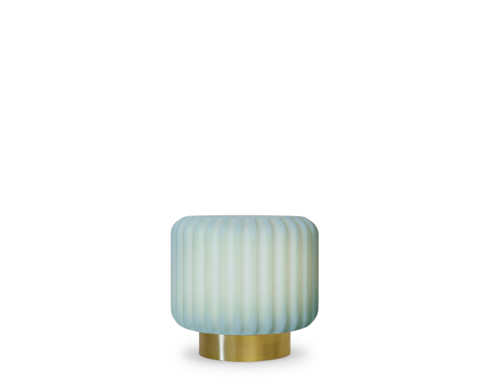 Dentelles 15 licht USB recharge PISTACHE/GOUD basis | 15 cm x Ø 16 cm