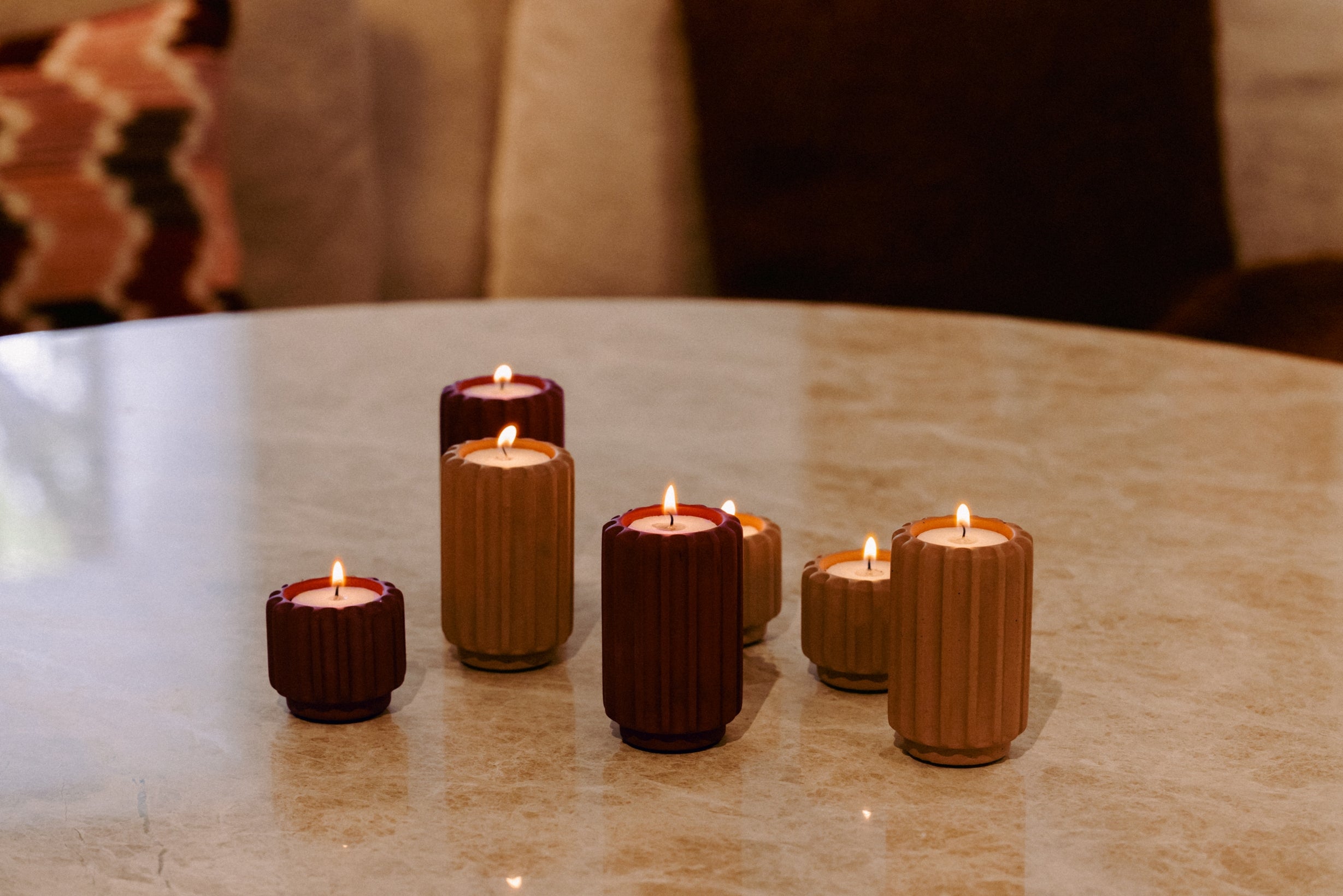 Dentelles T- LIGHT wide | Wine Bis | 5 x dia 6 cm