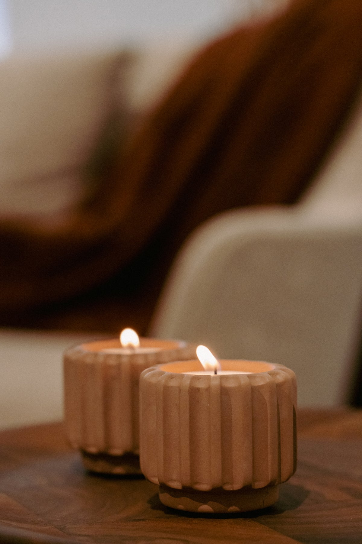 Dentelles T- LIGHT wide | Mocha | 5 x dia 6 cm
