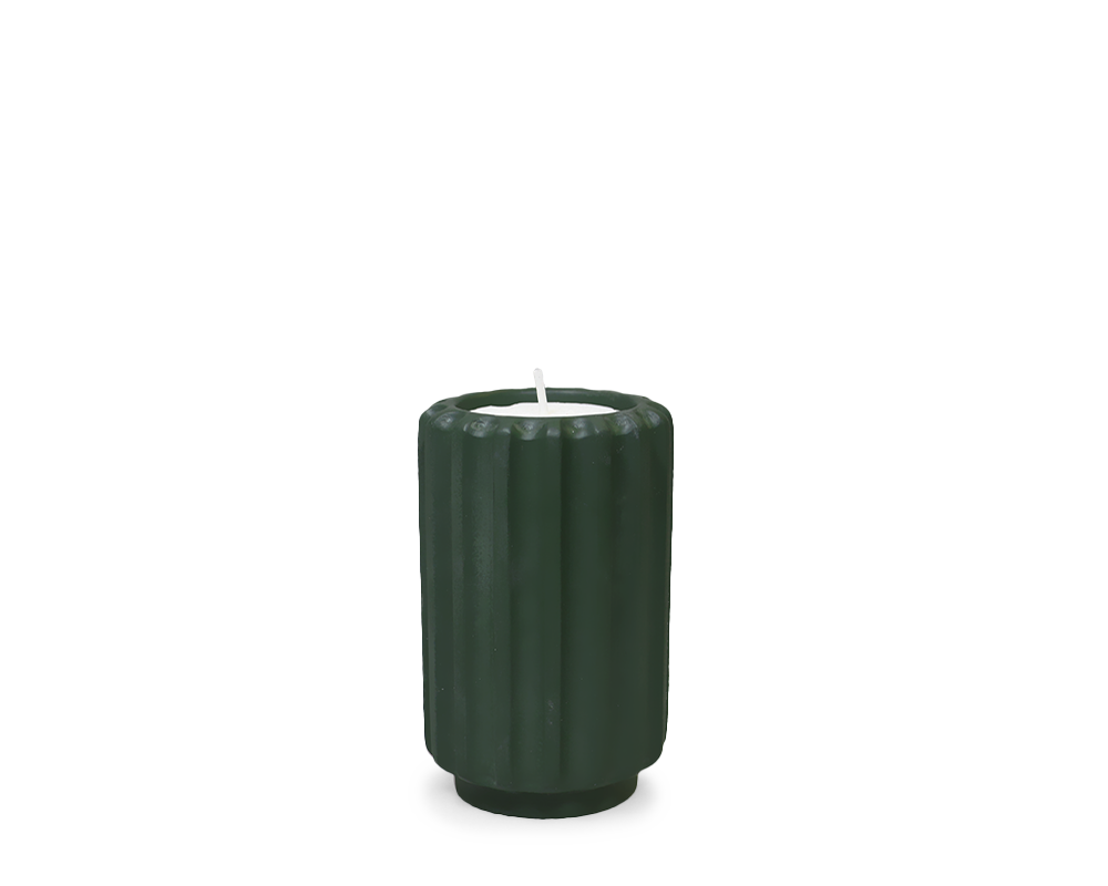 Dentelles T- LIGHT tall | Olive Bis | 9,5 x dia 6 cm