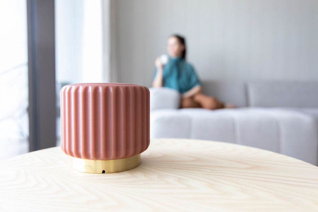 Dentelles Terra speaker USB recharge gouden basis | 12,5 cm x Ø 13,5 cm