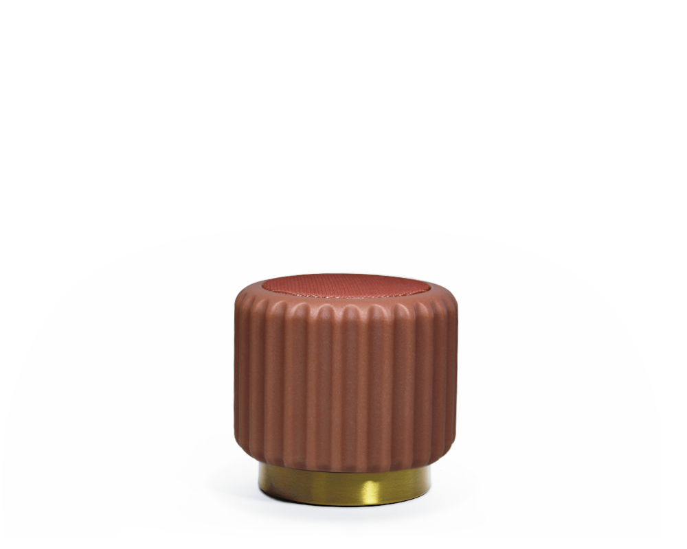 Dentelles Terra speaker USB recharge gouden basis | 12,5 cm x Ø 13,5 cm