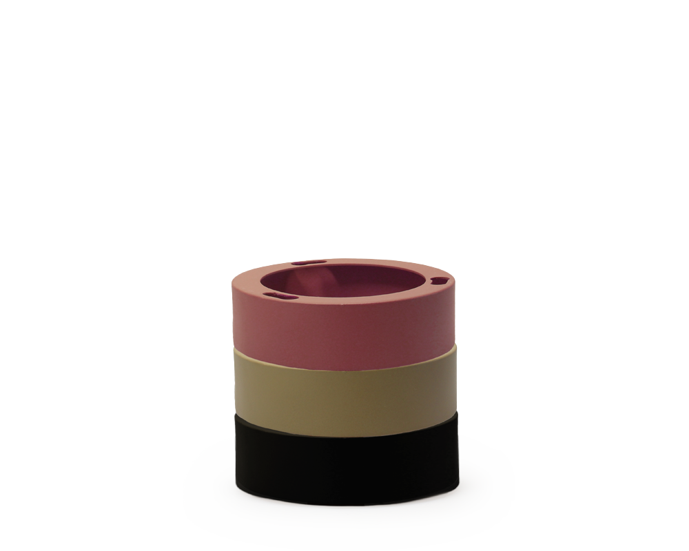 Dentelles set van 3 Ringen TERRA/KLEI/BLACK voor modellen 15 & 29 | H 3 Ø 10,4 cm