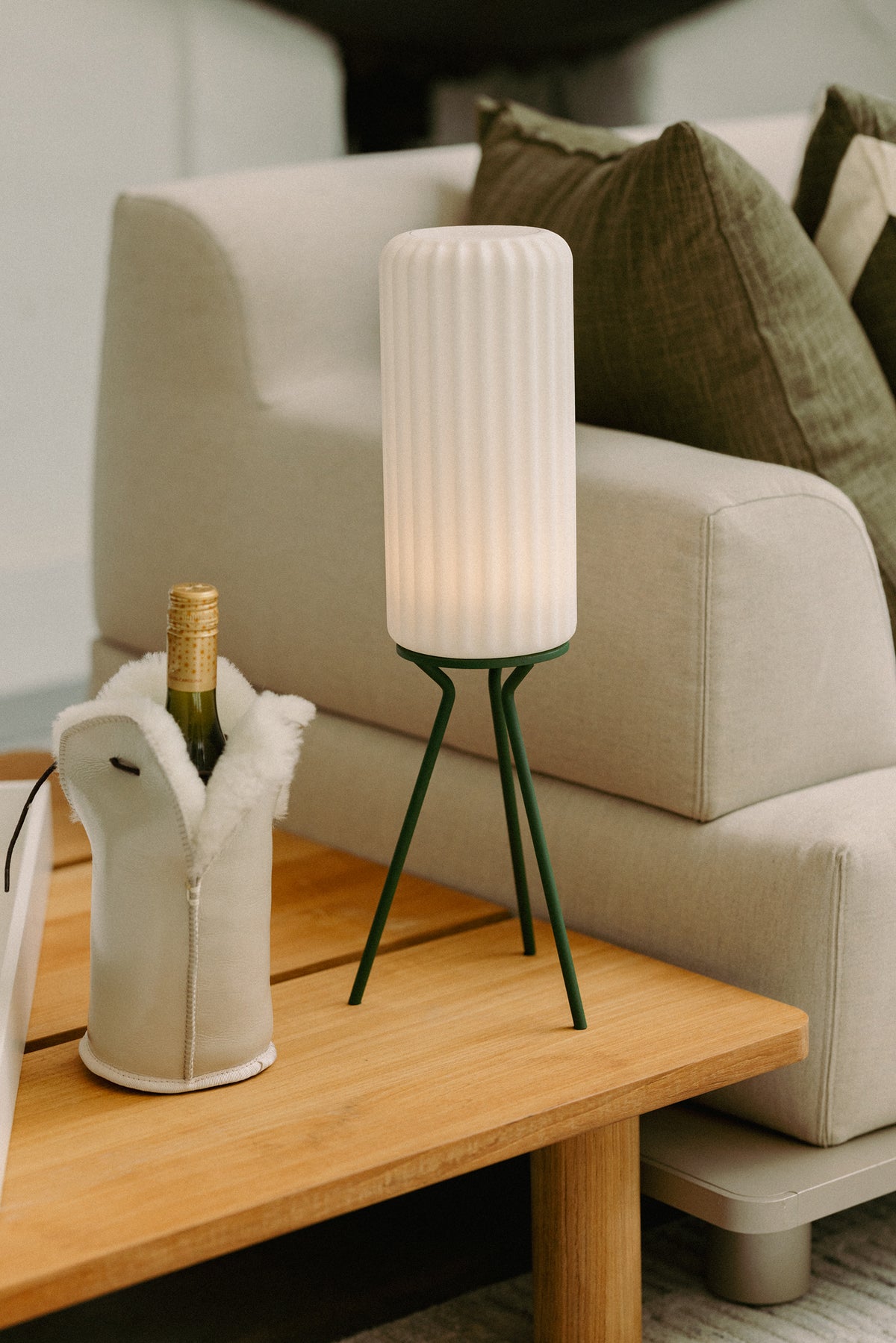 Dentelles Tripod OLIVE | 24 cm x Ø 15 cm