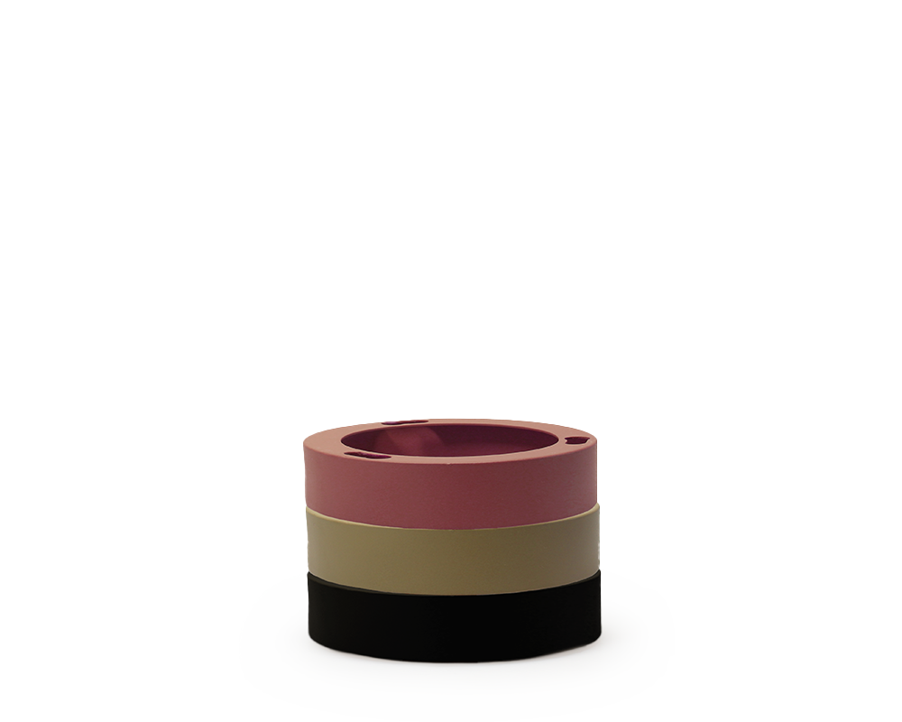 Dentelles set 3 ringen TERRA/KLEI/ZWART voor modellen speaker | H 2,2 Ø 10,5 cm