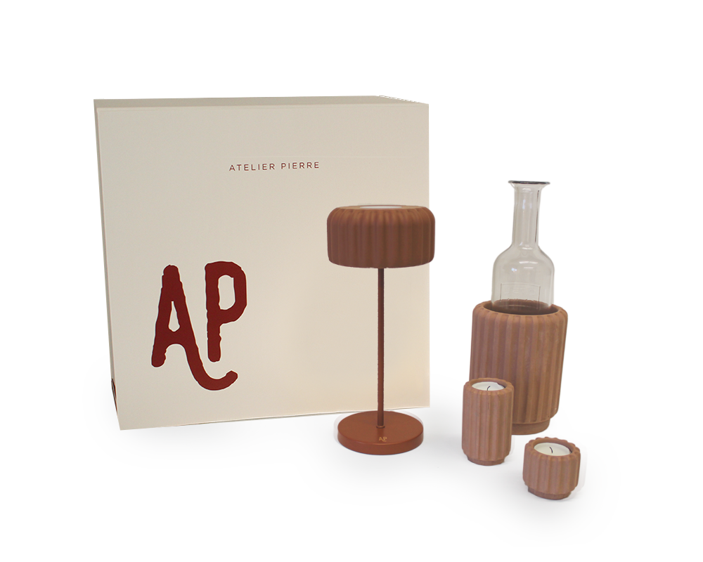 Relax Gift Box Dentelles Terra/Mocha | 36,5 x 36 x  H 17 cm