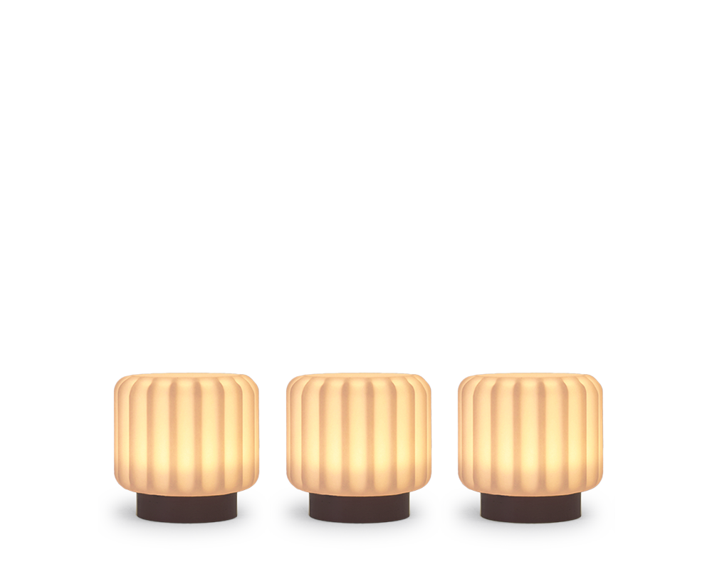 Dentelles 9 licht Multi Kelvin Recycled AARDE Set/3 | 9 cm x Ø 9 cm.