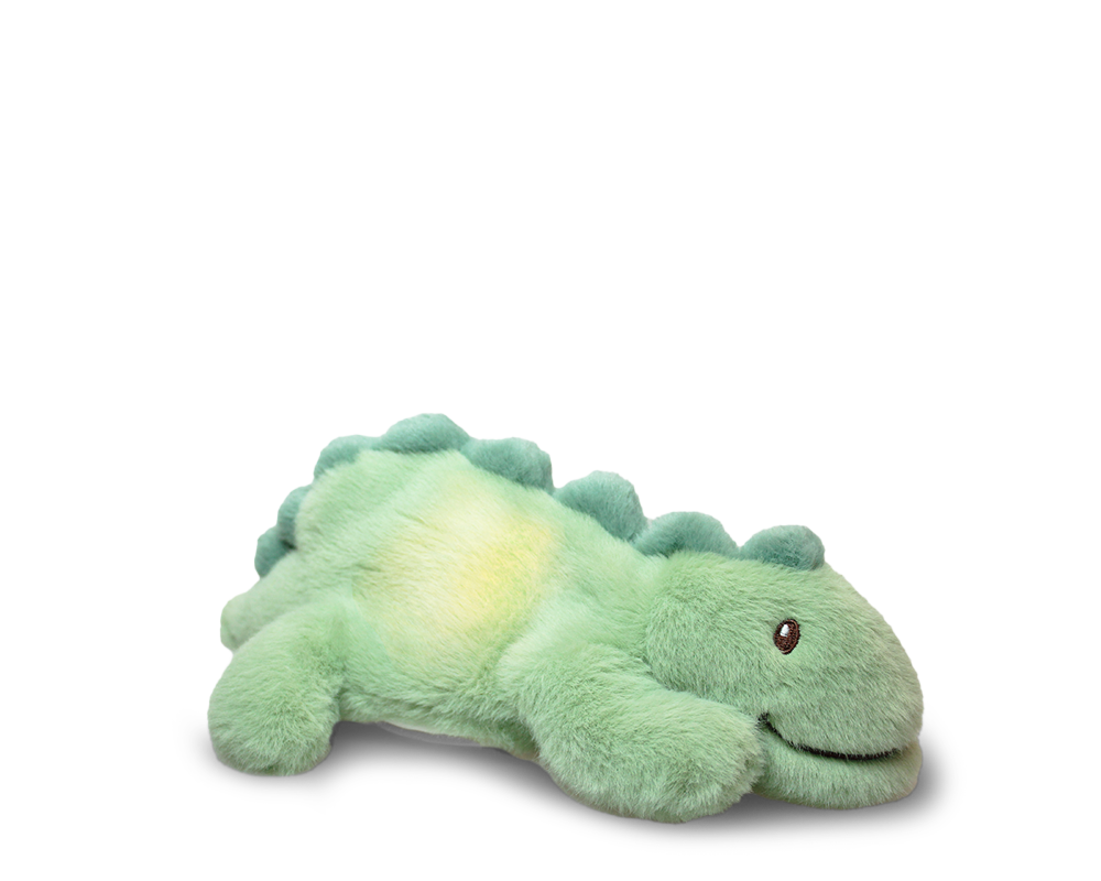 Jéroom Dino pluche GROEN & SAGE Nightlight | H 11 x 26 x 15 cm