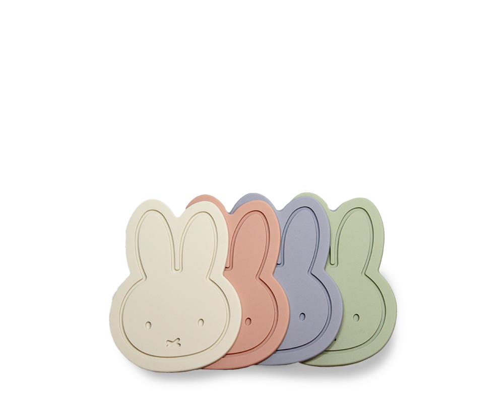 nijntje Warm MIX Onderlegger Set/4 | ZAND-POWD-TERRA-EUCA | H10 x 7,5 x 0,3 cm