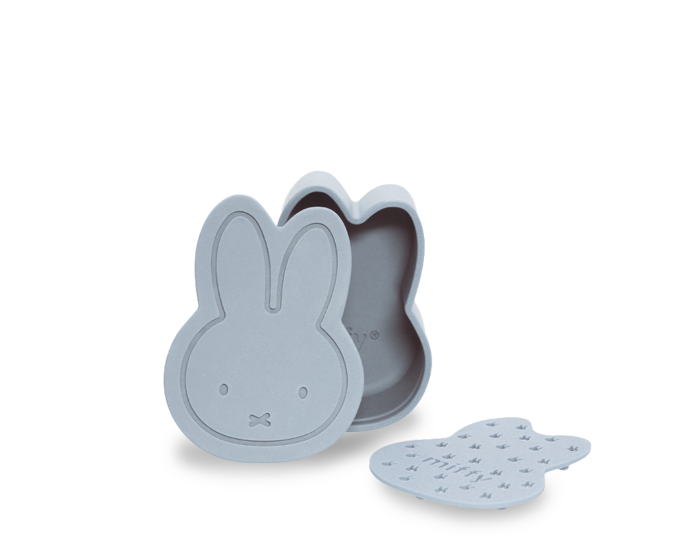 nijntje SILVER BLUE Silicone Zeepdoosje | H10 x 5 x 7,5 cm