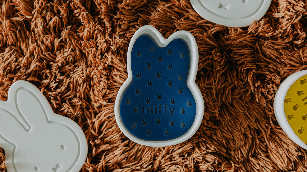 nijntje WIT-BLAUW Silicone Zeepdoosje | H10 x 5 x 7,5 cm