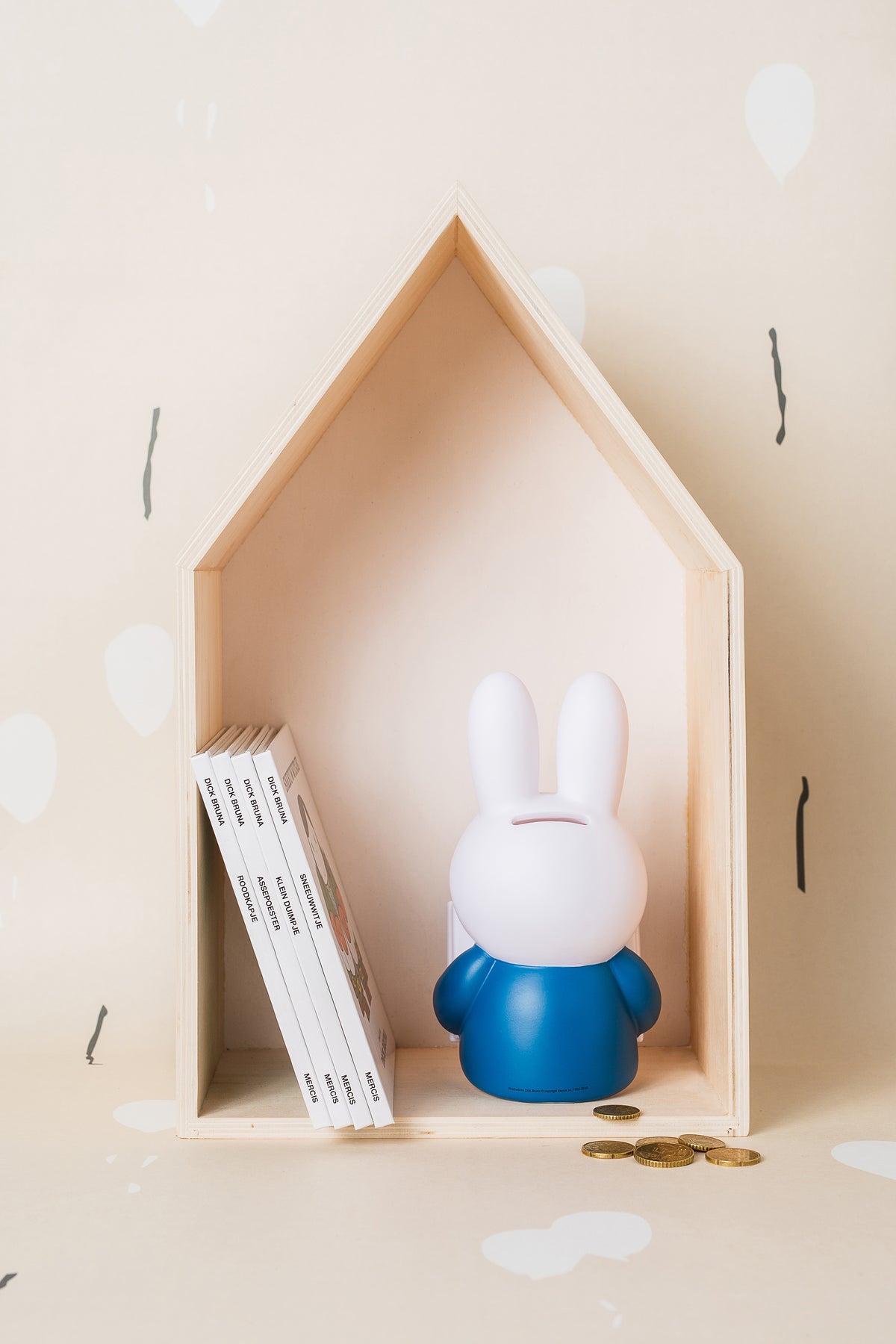 nijntje leest BLAUW Spaarpot Medium | H19  Ø 10 CM