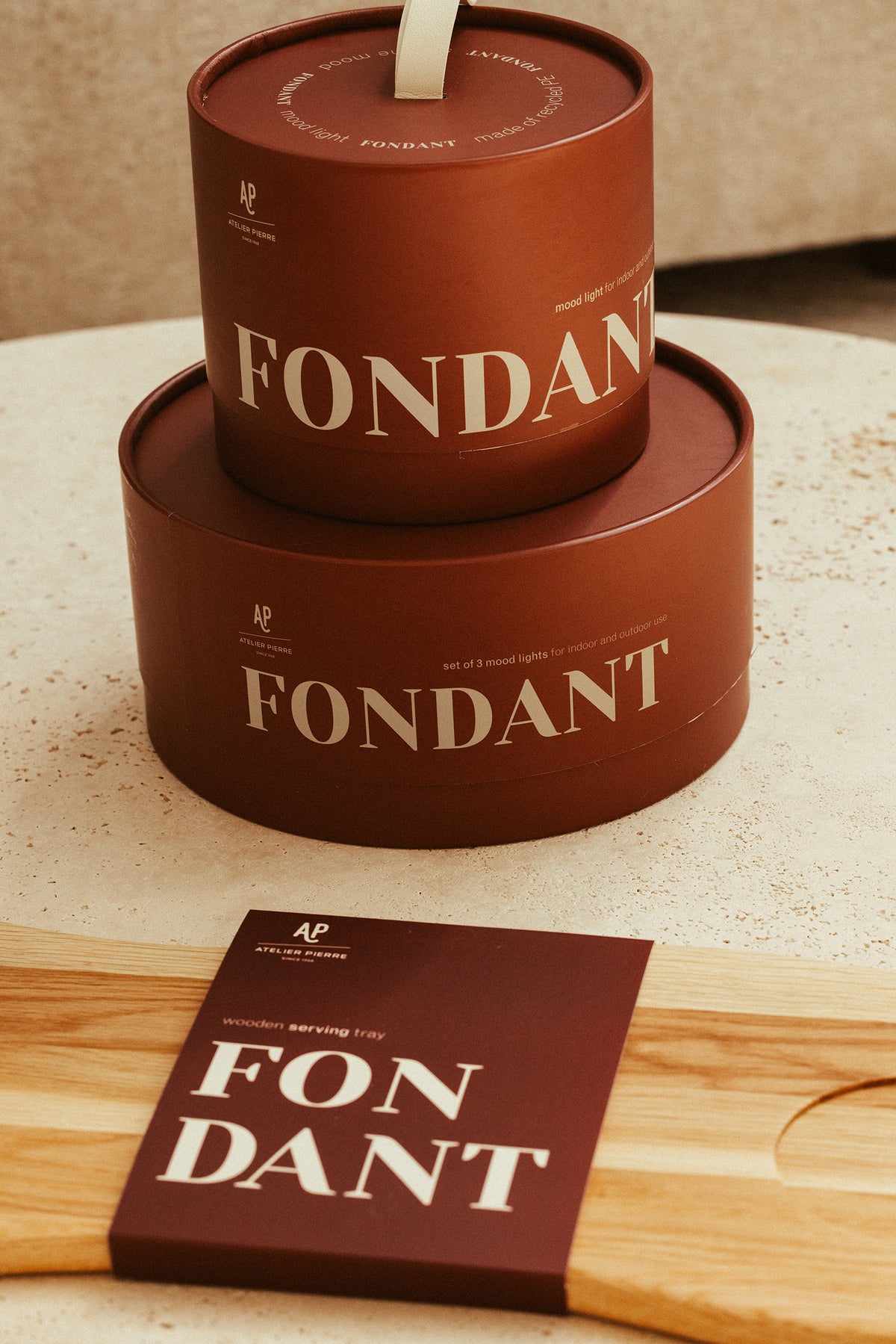 Fondant Large sfeerlamp gerecycleerd op Eik | H 12,6 cm x Ø 16,2 cm