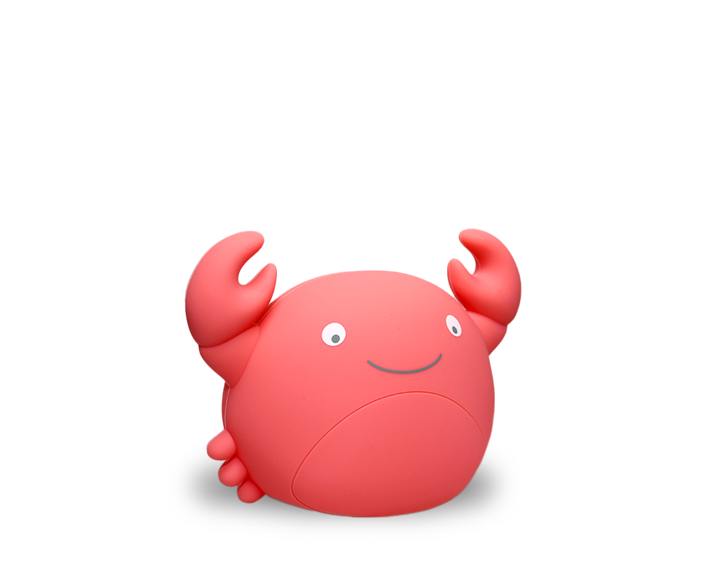 Theo krab KORAAL spaarpot LARGE | H 11,5  x 16 x 9,7 cm