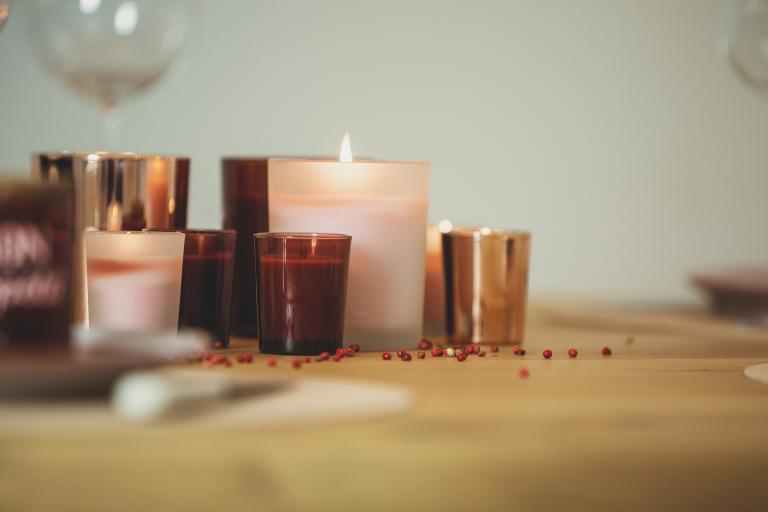 unscented candles sweet colours