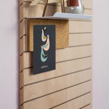 WO+RK | pinshelf white metal and cork